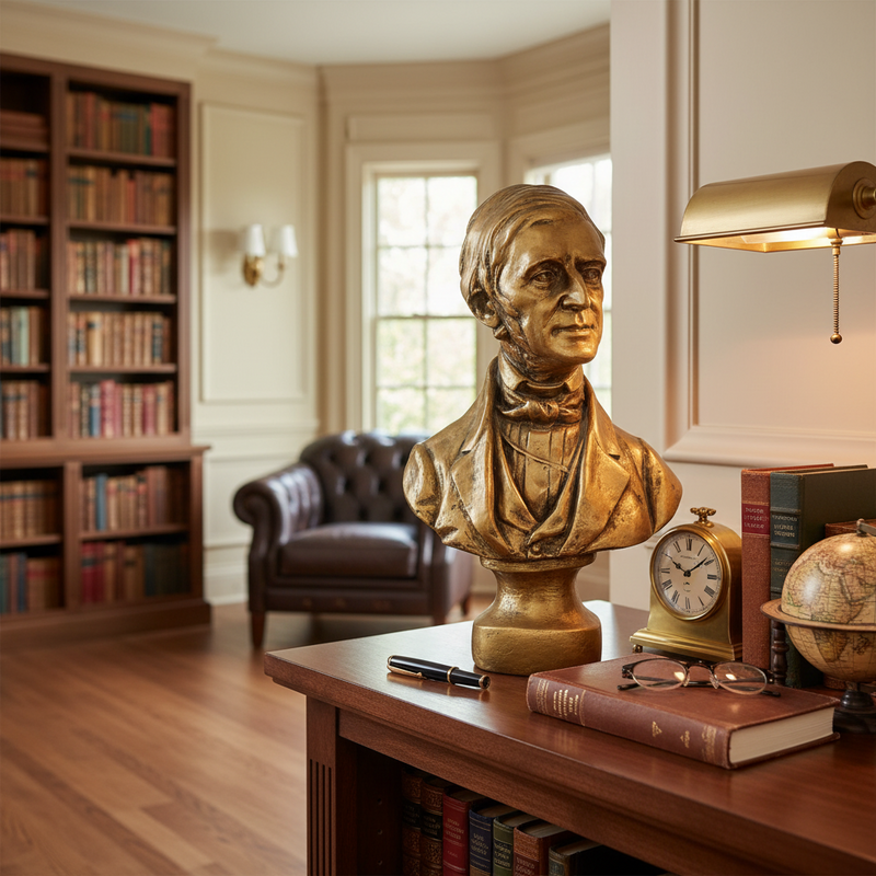 Emerson Bust Display Decor (14-Inch)