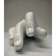 Sculpted hand in a classical Renaissance style, gracefully posed with gently curved fingers and smooth, ornate detailing. Different Angle
