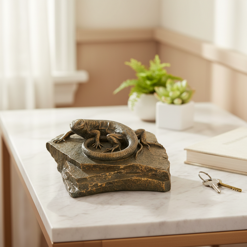 Basking Lizard W Statue (5-Inch)