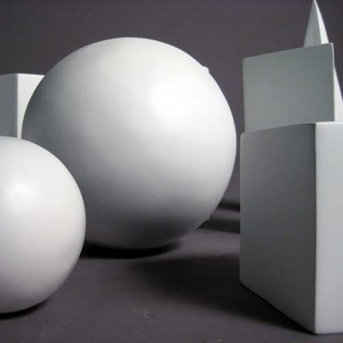 10-Piece Shape Drawing Cast Statue Set (18-Inch)