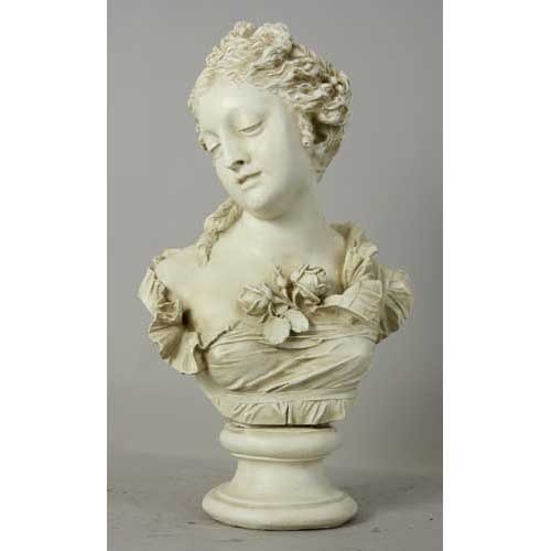 Smiling Girl Bust Outdoor/Indoor Statue - Bella Statues