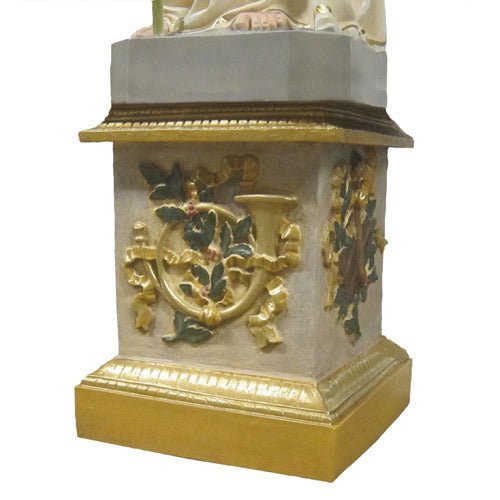 Custom Painted Decorative Horn Pedestal 23" Outdoor/Indoor Statue - Bella Statues