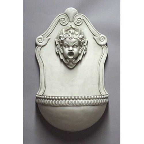 Perche Cherub Wall Fountain Outdoor/Indoor Statue - Bella Statues