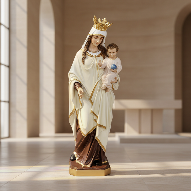 Virgin Mary with Child Statue (65-Inch)