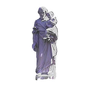 Saintly figure holding a child in flowing robes, featuring classical old world European and Renaissance-inspired ornate detailing.