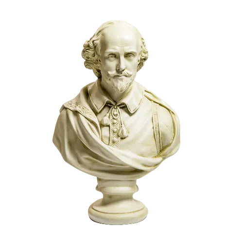 Classical old world European bust of a bearded man with ornate Renaissance-style clothing and detailed facial features. Side View