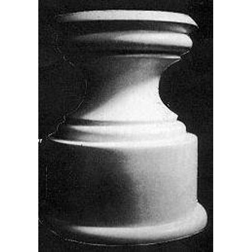 Classical architectural baluster with a rounded, ornate profile and old world European design, featuring Baroque-inspired detailing.