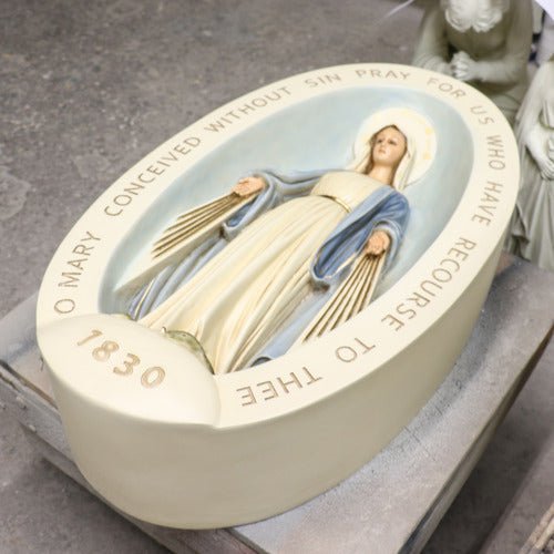 Custom Painted Miraculous Medal Plaque Outdoor/Indoor Statue - Bella Statues