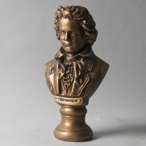 Beethoven Bust Sm 12 Outdoor/Indoor Statue - Bella Statues