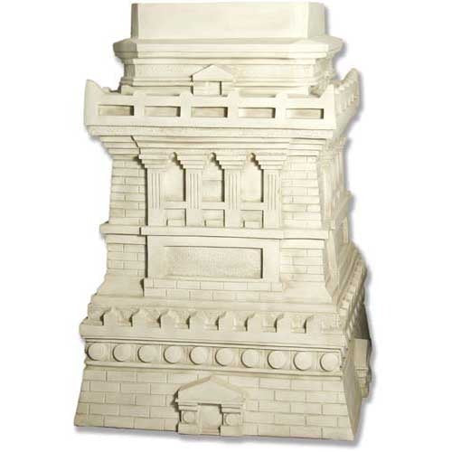 Classical old world European architectural model with ornate columns, arched windows, and detailed brickwork in Renaissance style. Side View