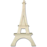 Eiffel Tower figurine with classical old world European architectural style and ornate silhouette.