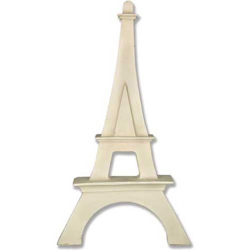 Eiffel Tower figurine with classical old world European architectural style and ornate silhouette.