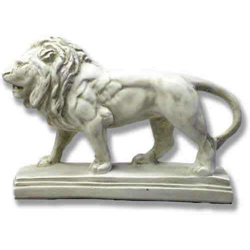 Majestic lion statue in classical old world European style with ornate detailing and Renaissance-inspired sculptural features.