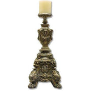 Ornate Candleholder Short 24 Outdoor/Indoor Statue - Bella Statues