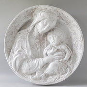 Madonna and Child Round Plaque Outdoor/Indoor Statue - Bella Statues