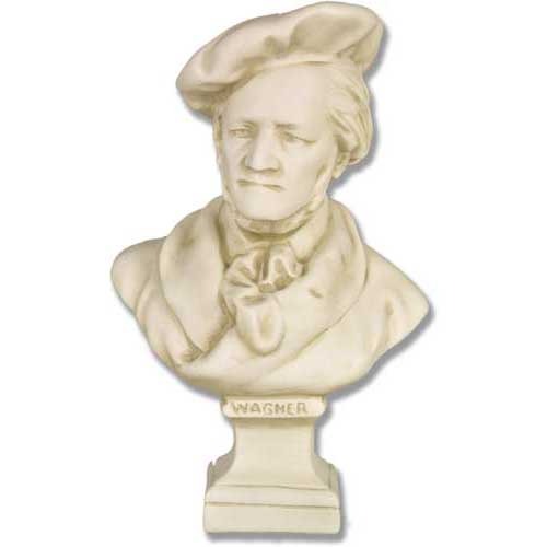Classical old world European bust of a man in a beret and scarf, featuring ornate Renaissance-style sculptural details.