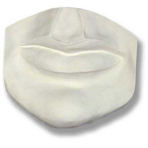 Classical Greek sculpted mouth and chin fragment with defined lips and stylized contours, evoking ancient European artistry.