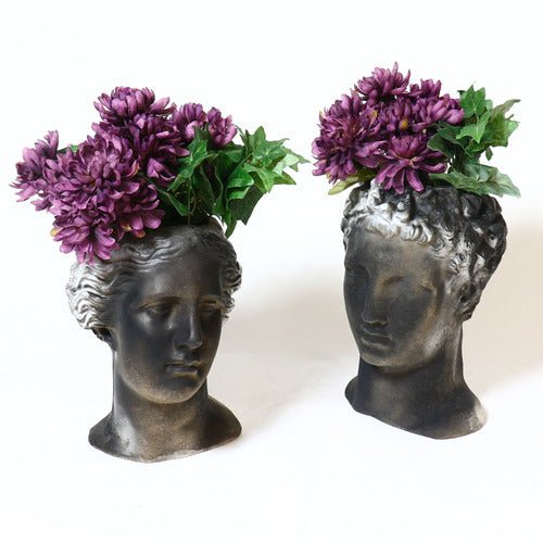 Hermes Head Planter 15 Outdoor/Indoor Statue - Bella Statues