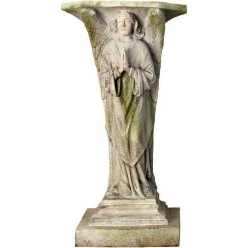 Lifesize Devotion Angel Prayer Ped 38 Outdoor/Indoor Statue - Bella Statues