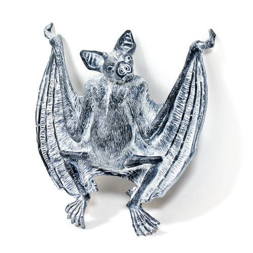 Baroque-style ornate bat with outstretched wings, detailed fur texture, and expressive facial features in old world European design. Side View