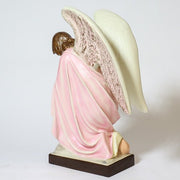 Custom Painted Kneeling Angel Arms Crossed Outdoor/Indoor Statue - Bella Statues