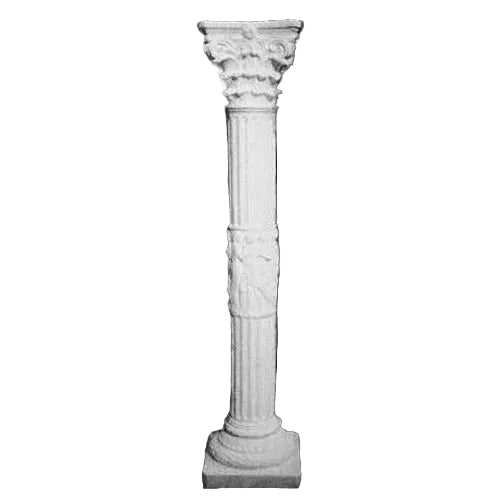 Corinthian column with ornate acanthus leaf capital, fluted shaft, and classical old world European architectural detailing