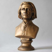 Liszt Bust Small 11 H Outdoor/Indoor Statue - Bella Statues