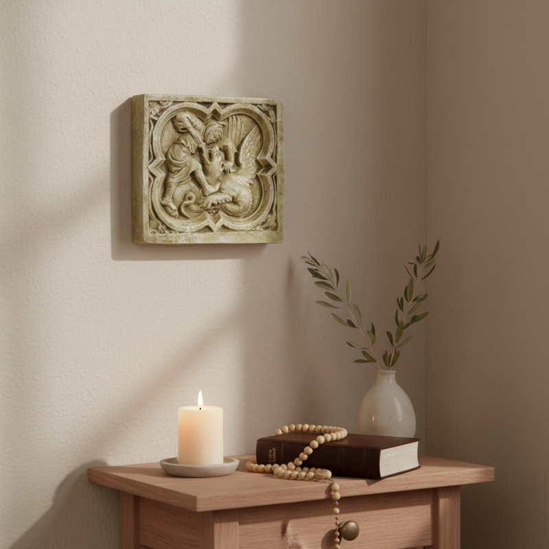 Saint George Quatrefoil Plaque  (11.0-Inch)