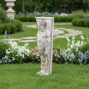 Grotesque classical caryatid with ornate Baroque detailing, featuring a mythological figure and intricate sculptural accents. Side Angle