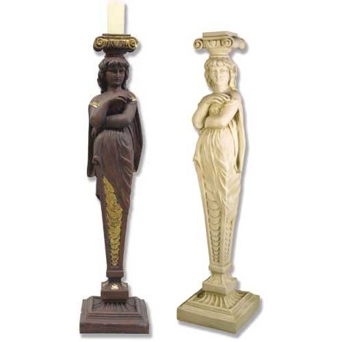 Lifesize Femme Caryatid Candleholder Outdoor/Indoor Statue - Bella Statues