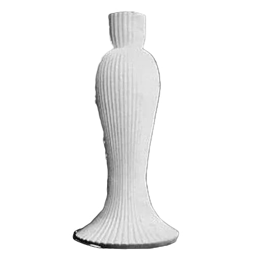 Tall, fluted vase with a classical silhouette and subtle vertical ribbing, inspired by old world European and Renaissance styles.