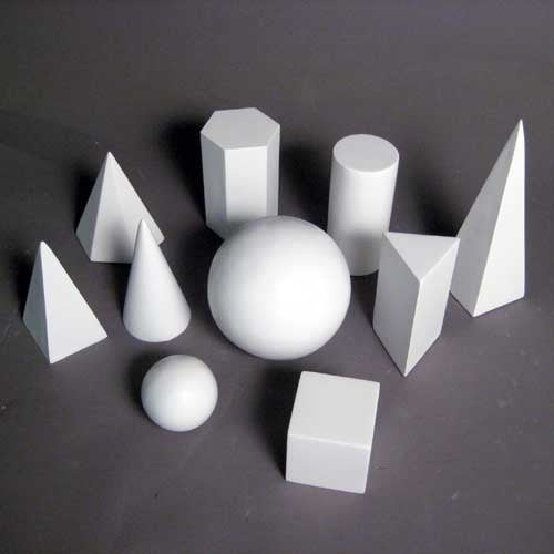 10-Piece Shape Drawing Cast Statue Set (18-Inch)