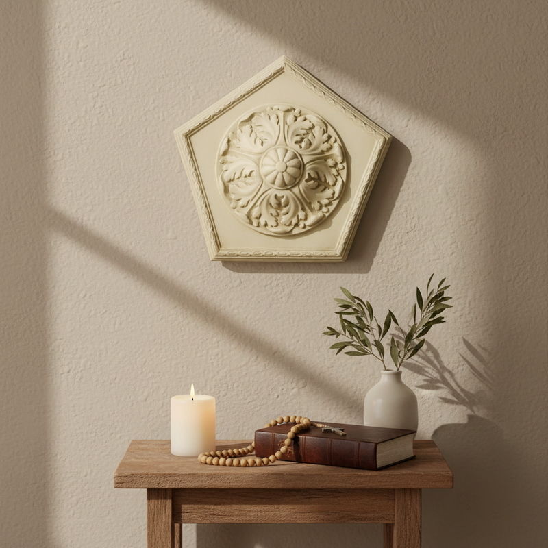 Penta Medallion Outdoor Plaque (14.0-Inch)