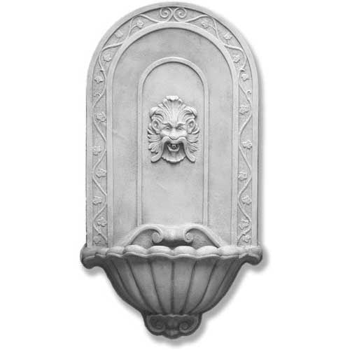 Lifesize Greenman Lion Head Wall Fount Outdoor/Indoor Statue - Bella Statues