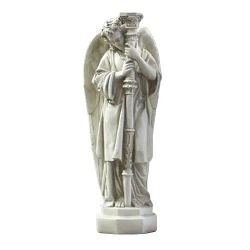 Large Winged Guardian Angels with Candleholder Outdoor Statue (27 - Inch) - Bella Statues
