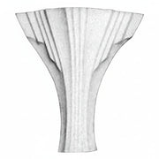 Fluted classical column capital with fan-shaped, symmetrical design and subtle Art Deco and Greek Revival influences.