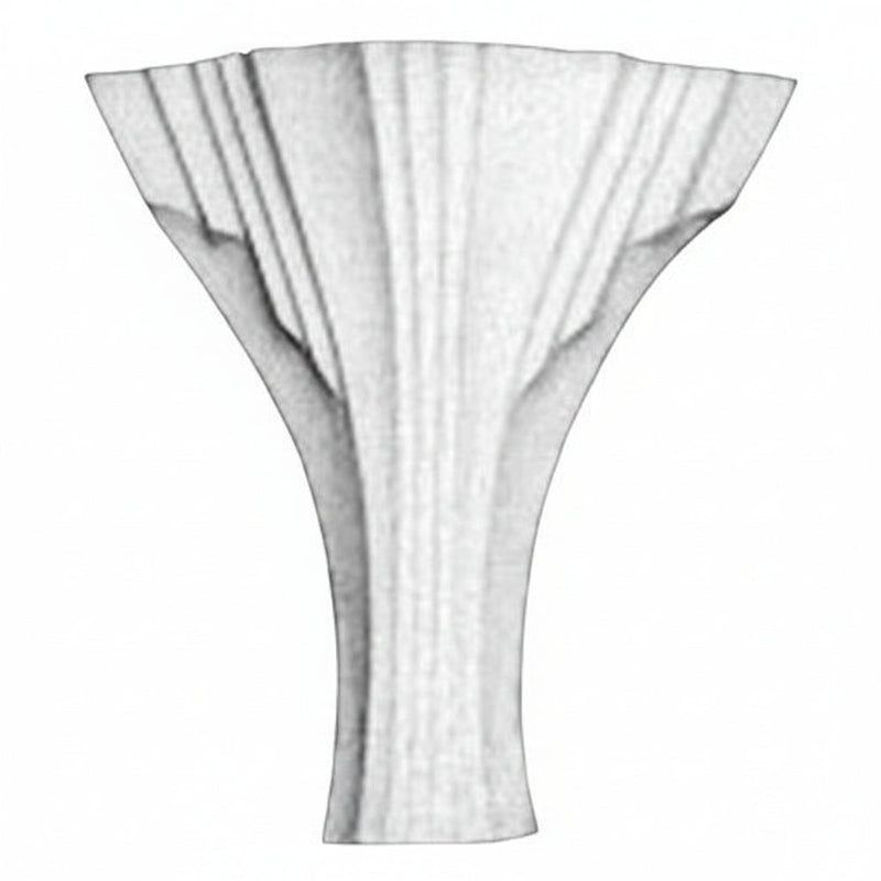 Fluted classical column capital with fan-shaped, symmetrical design and subtle Art Deco and Greek Revival influences.