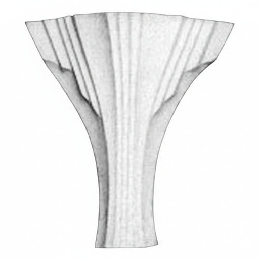 Fluted classical column capital with fan-shaped, symmetrical design and subtle Art Deco and Greek Revival influences.
