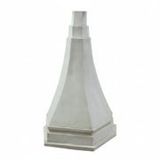 Tapered architectural finial with stepped base and faceted sides, featuring classical old world European design elements.