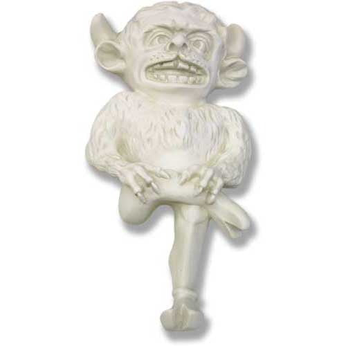 Grotesque medieval gargoyle figure with exaggerated features, ornate fur texture, and classical old world European style.