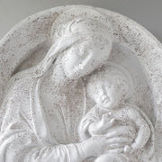 Madonna and Child Round Plaque Outdoor/Indoor Statue - Bella Statues