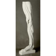 Classical anatomical leg sculpture with exposed muscles, inspired by Renaissance and old world European artistic traditions. Different Angle
