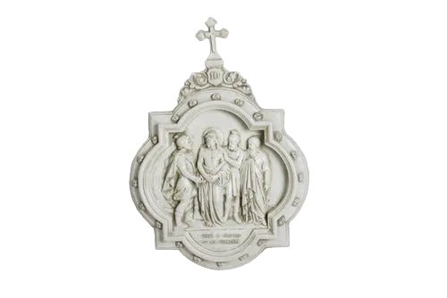 Chapel Wall Plaque Stations of the Cross Number 10 (13.5 - Inch) - Bella Statues