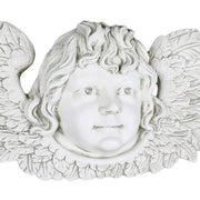 Winged cherub face with ornate, detailed feathers in a classical Baroque style, evoking old world European architecture. Additional Angle