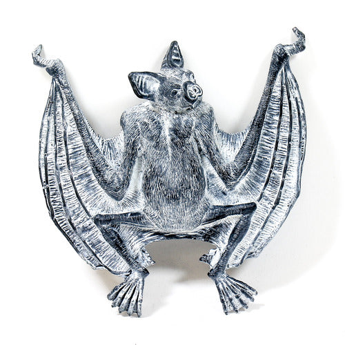 Baroque-style ornate bat with outstretched wings, detailed fur texture, and expressive facial features in old world European design. Side Angle