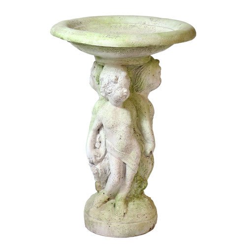 Three Cherubs W/Bowl Outdoor/Indoor Statue - Bella Statues
