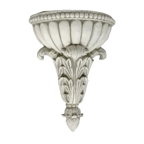 Ornate wall sconce with classical acanthus leaf detailing and old world European Baroque design elements