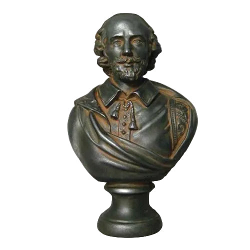 Classical old world European bust of a bearded man in Renaissance attire with ornate detailing and a dignified expression.