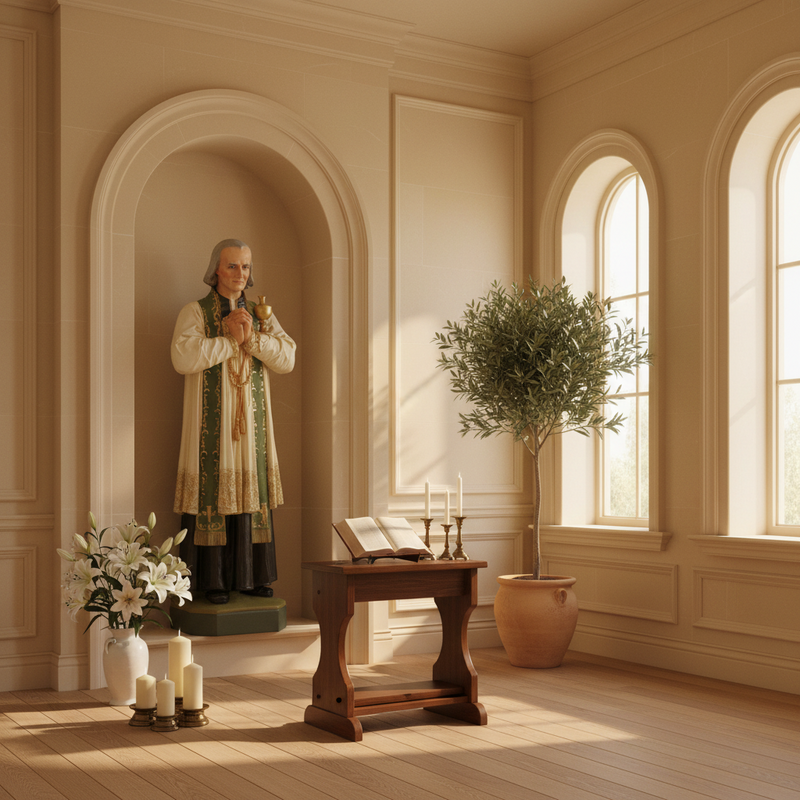 Saint John Vianney Religious Statue (50-Inch)