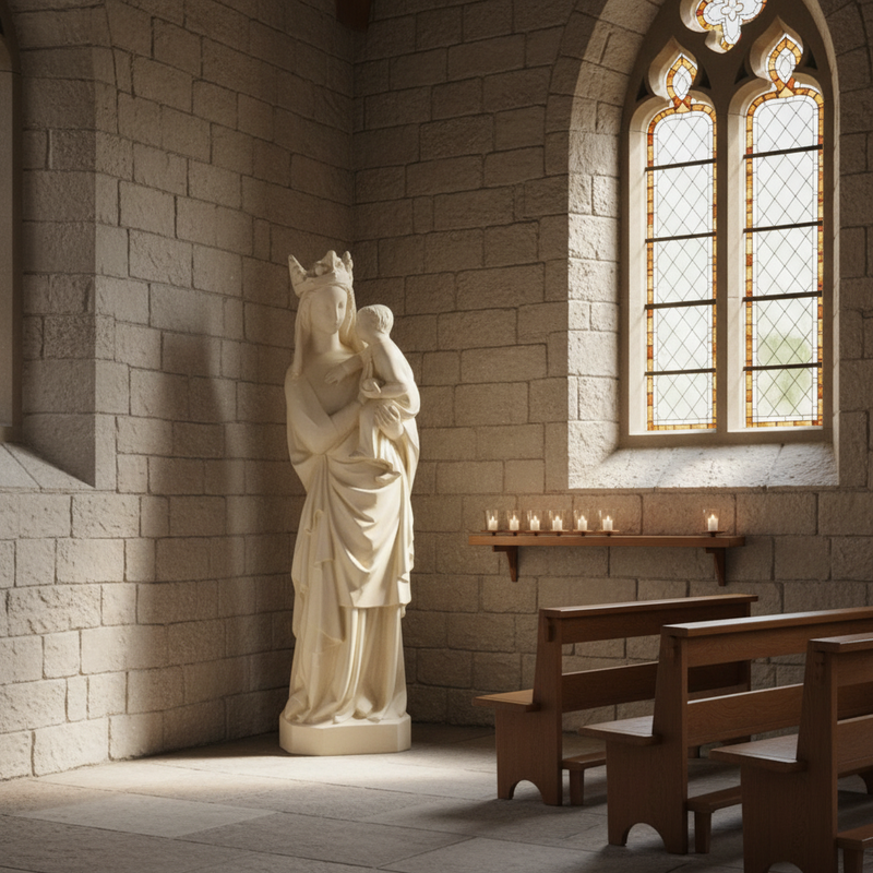 Virgin Mary with Child Statue (39-Inch)